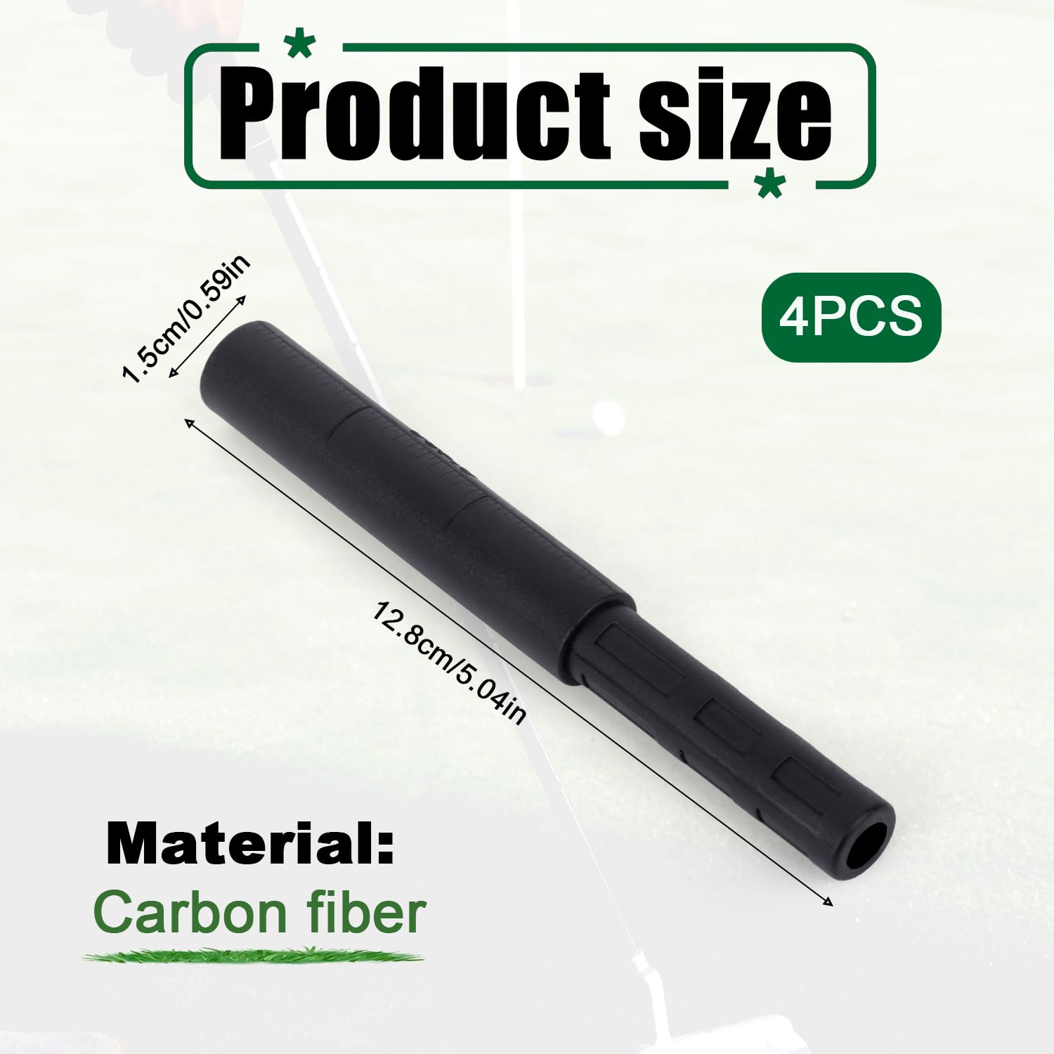 4pcs Golf Shaft Extensions - Golf Club Extension Rods for Putters & Woods | Premium Golf Accessories for Improved Swing & Performance | Perfect for Club Fitting & Length Adjustment