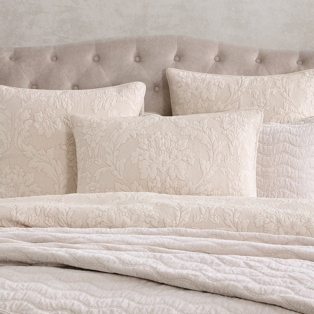 Luxury Fleur Sand Quilt Cover Set - Super King Size Bedding | Soft & Breathable Cotton Duvet Cover for Master Bedroom Decor | Perfect for Hotel-Style Comfort & Elegant Home Styling