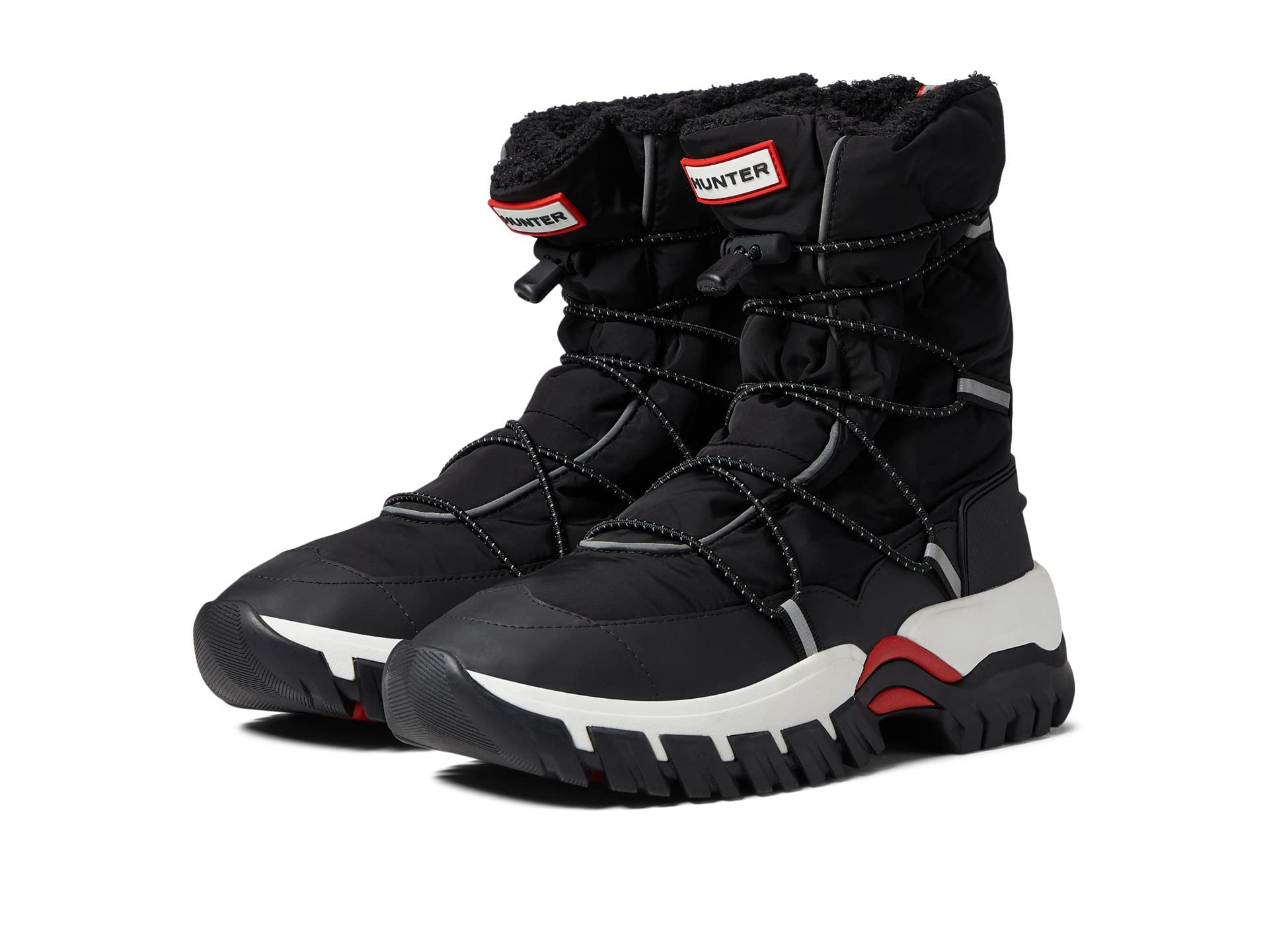 Hunter Women's Refined Short Stitch Sherpa Rain Boots - Waterproof Winter Booties for Women, Cozy Fleece Lined Chelsea Boots - Perfect for Rainy Days, Snowy Weather & Outdoor Adventures
