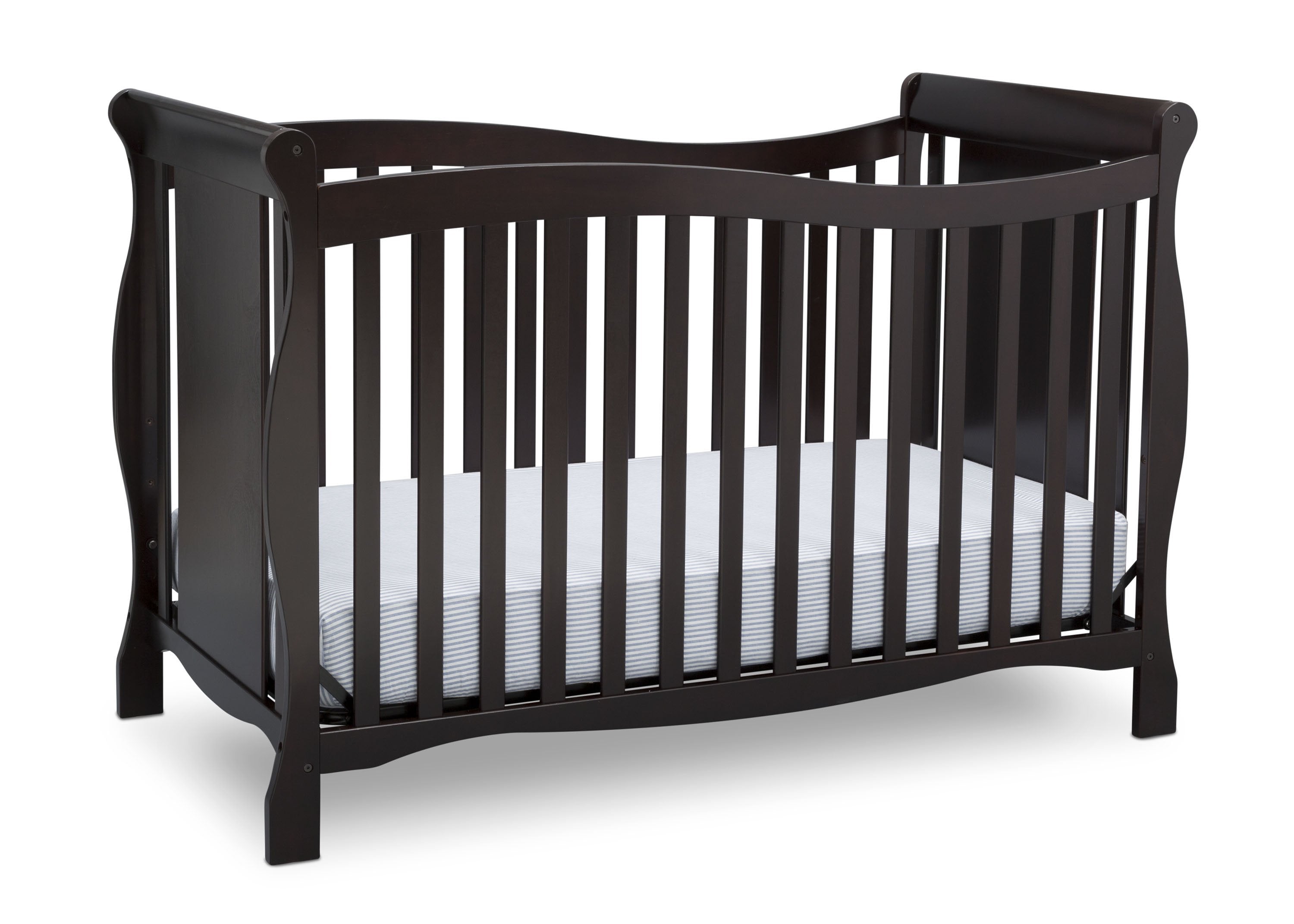Brookside 4-in-1 Convertible Baby Crib - White Nursery Furniture for Newborn to Toddler Bed | Perfect for Modern Nursery, Bedroom & Daycare Use