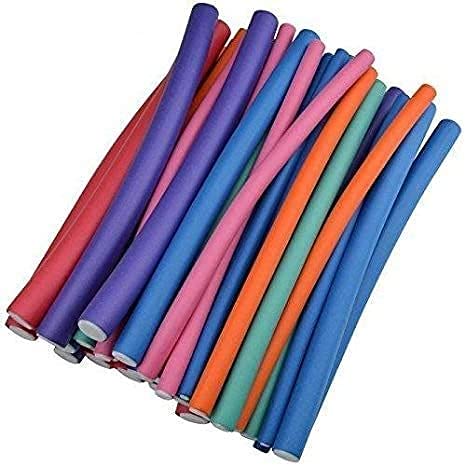 SUPER Hair Curling Flexi Rods Set of 10 - Soft Spiral Foam Rollers for Heatless Curls & Waves - No Heat Hair Curlers for Natural Curly Hairstyles - Perfect for Overnight Styling, Salon Results at Home, and Damage-Free Hair Care
