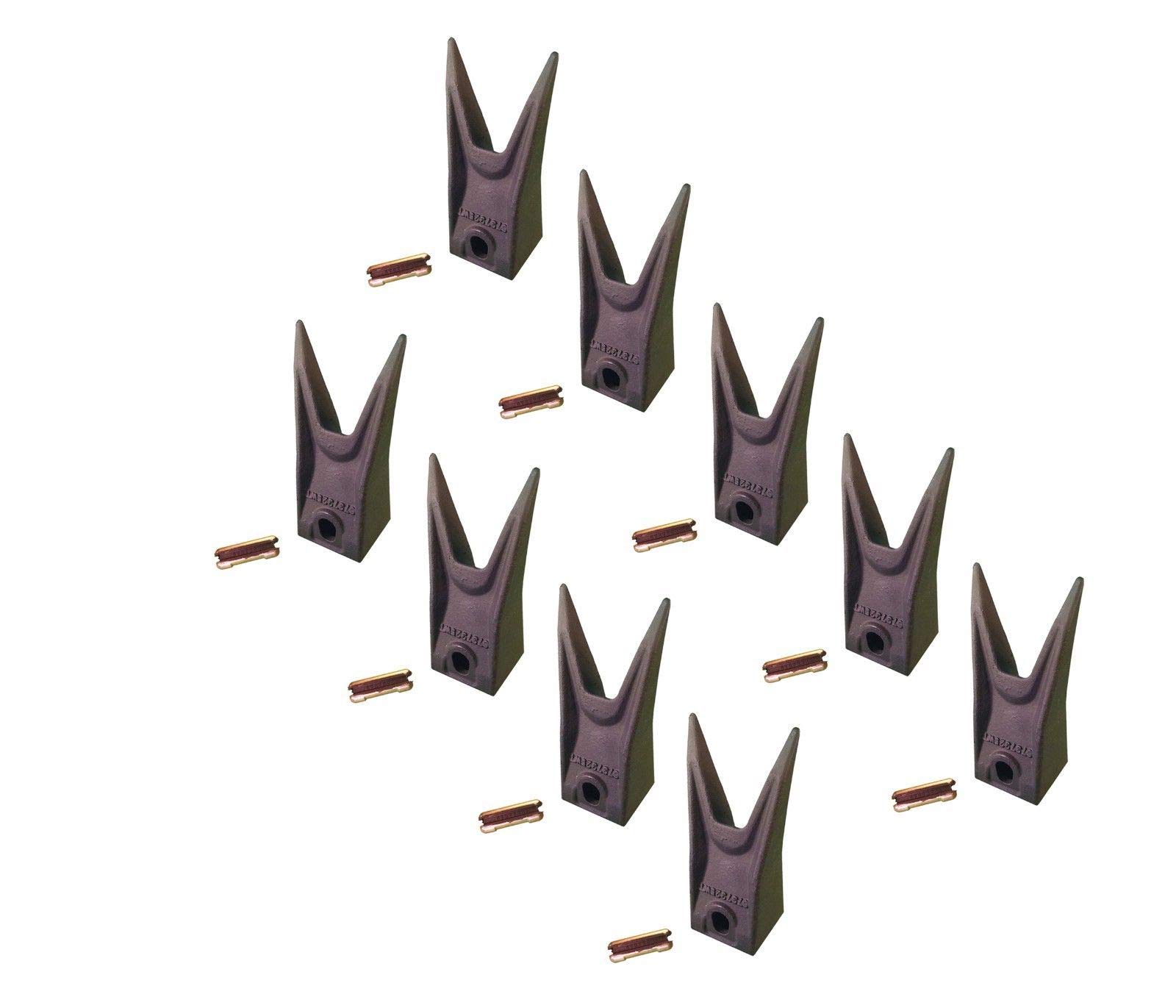 Bobcat Style Mini Excavator Bucket Teeth with Pins - Compatible with Models 7107321 & 6737325WT - Durable Replacement Parts for Digging, Trenching & Construction Work