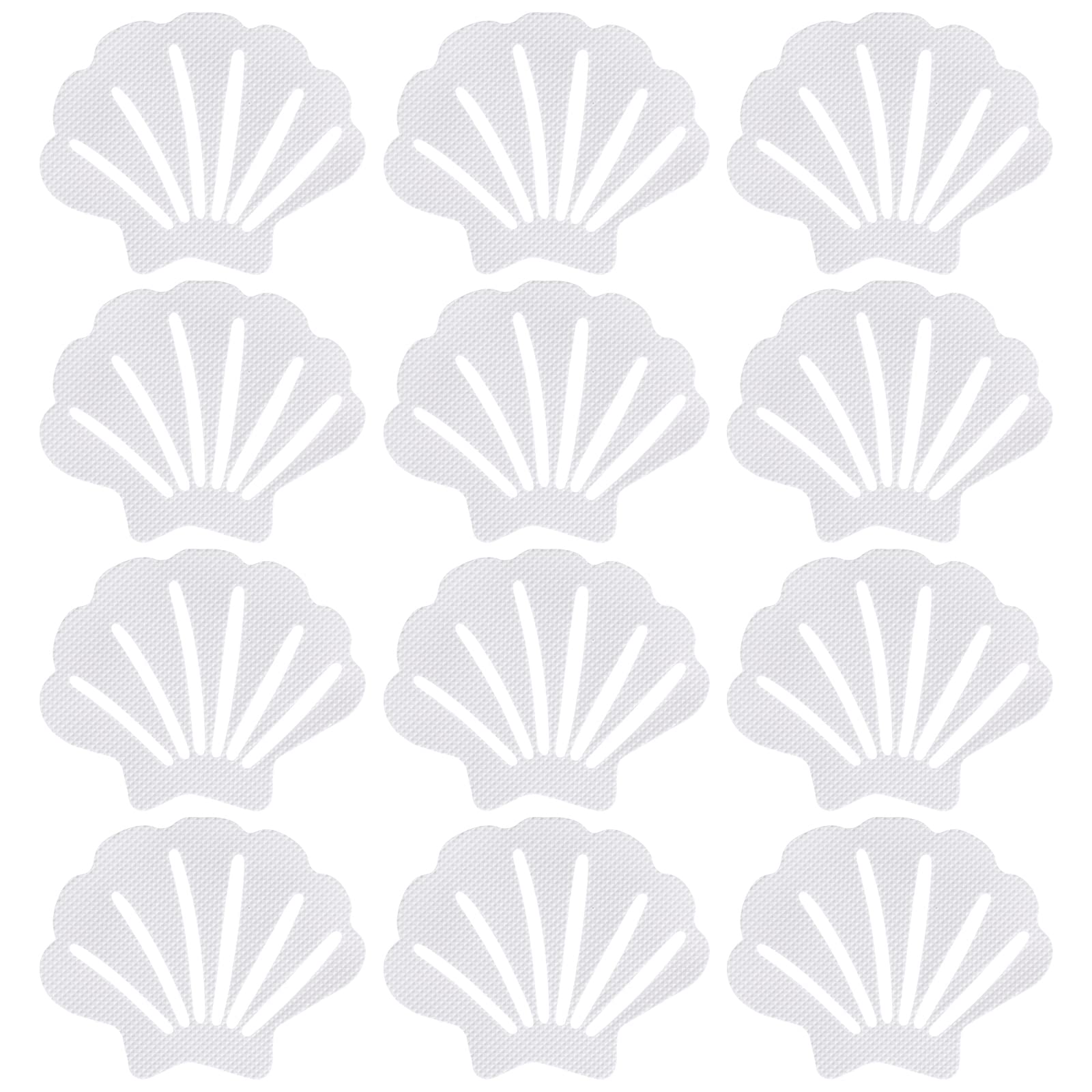 **Cabilock 12PCS Non-Slip Shower Mat Stickers - Waterproof Bathroom Floor Decals, Anti-Slip Bathtub Stickers with Sea Shell Design for Safety & Style - Perfect for Bathroom, Toilet, and Shower Floors**