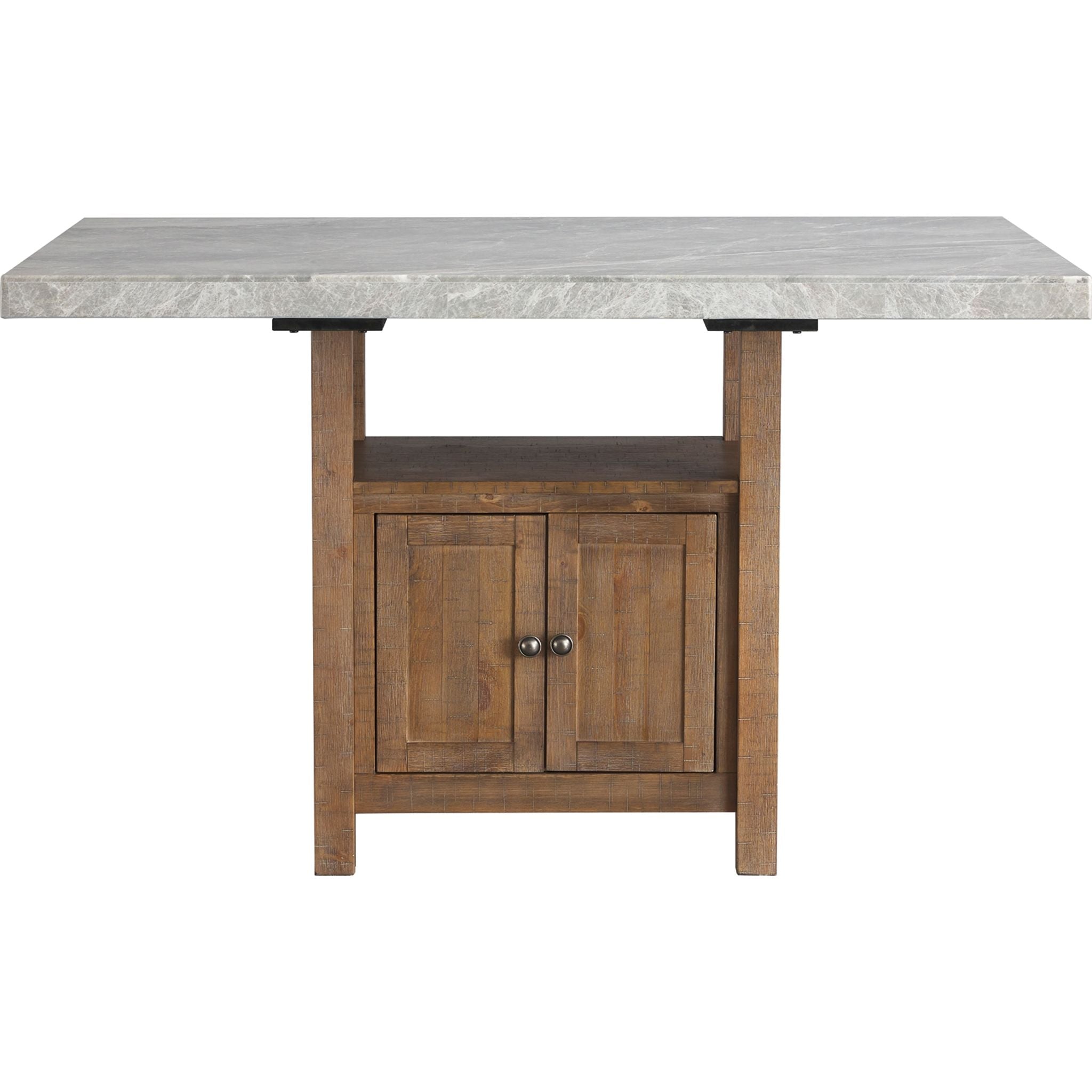 Aleeda Brown Dining Table (D747D2) - Modern Wooden Kitchen Table for Small Spaces, Breakfast Nook & Family Gatherings