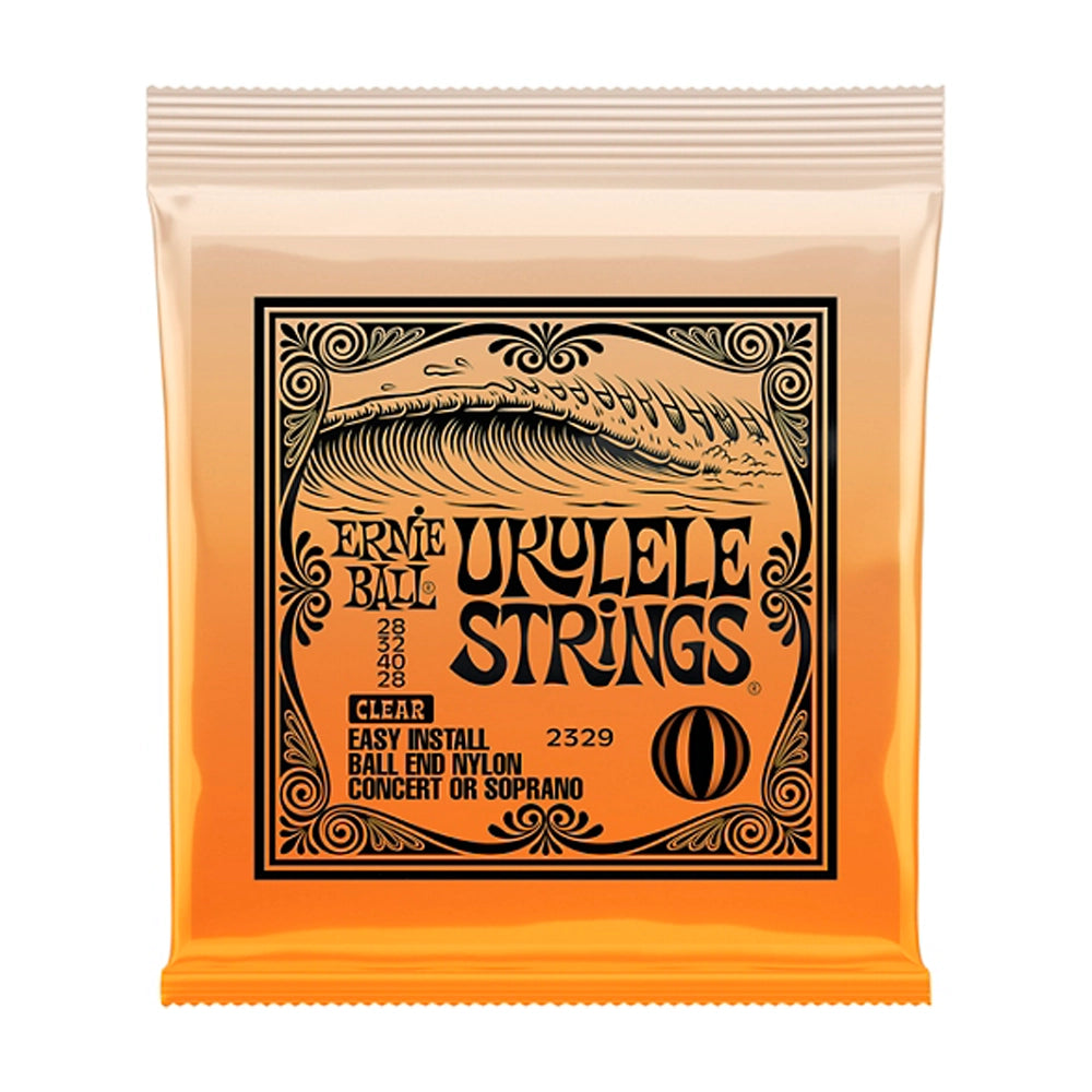 Ernie Ball Concert & Soprano Nylon Ukulele Strings with Ball End - Premium Quality for Soprano & Concert Ukuleles | Perfect for Beginners, Performances & Practice Sessions