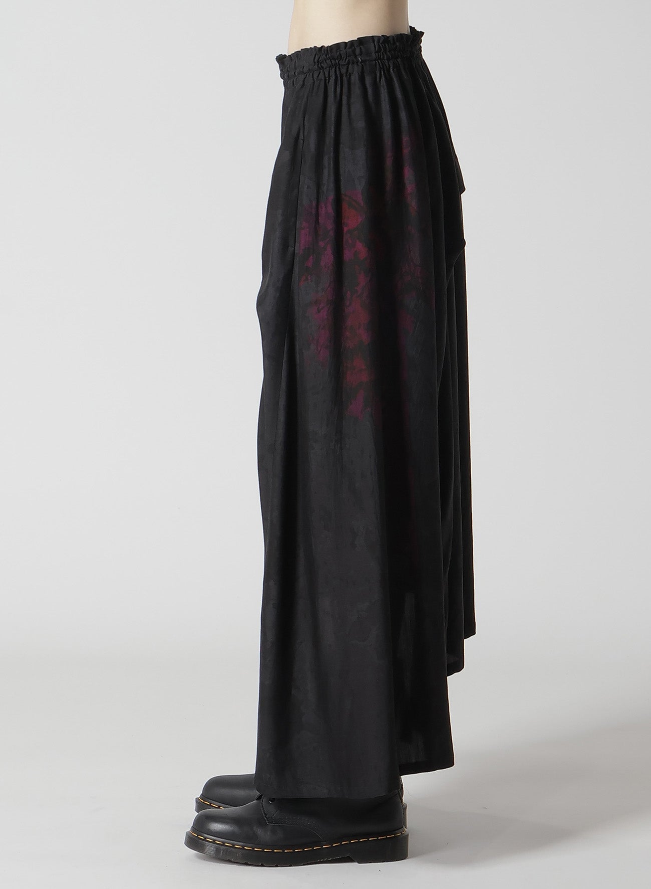 Cupro/Dungaree Twill Floral & Asphalt Print Right Tucked Asymmetric Skirt - Chic Women's Fashion Skirt for Casual Wear, Office Outfits & Special Occasions