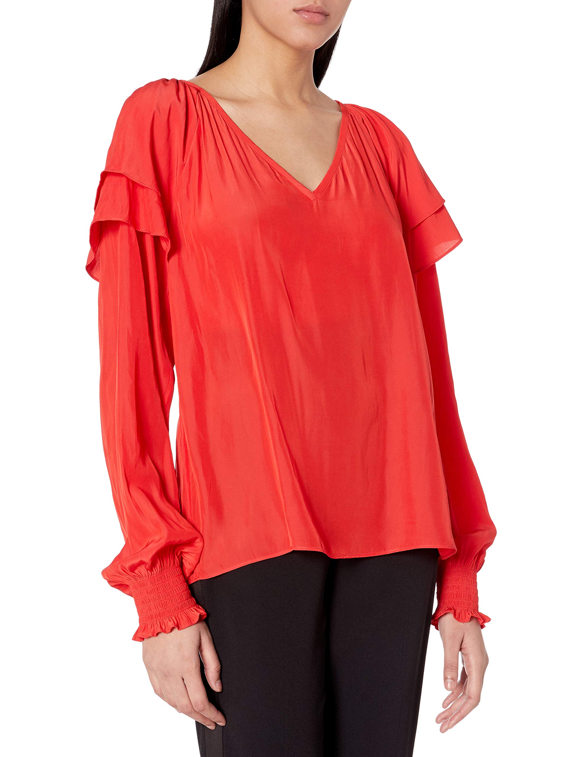 Ramy Brook Women's Long Sleeve Blouse - Elegant Button Down Shirt for Work & Casual Wear | Office, Date Night & Everyday Outfits