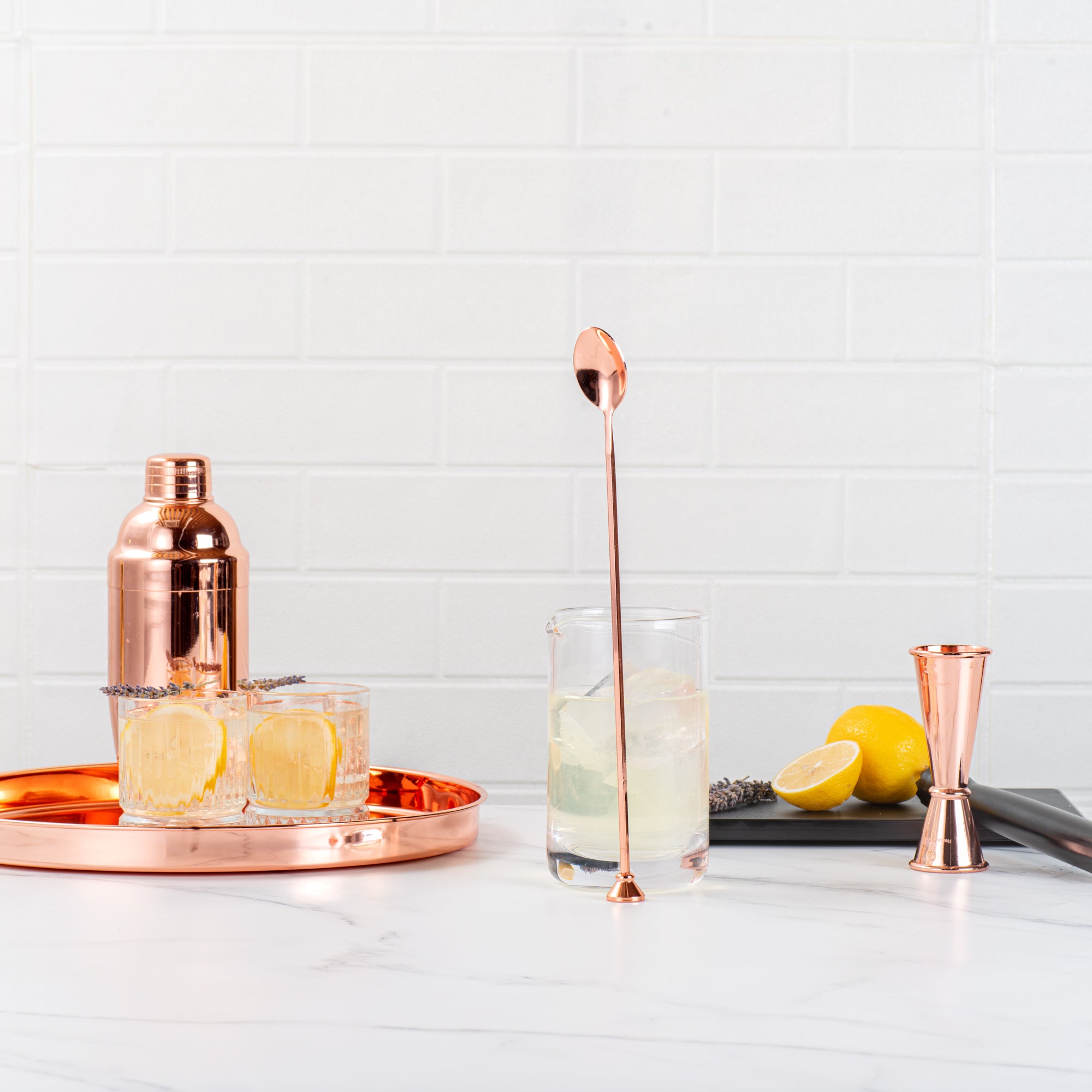 Premium Copper Plated Stainless Steel Muddler Bar Spoon - 12