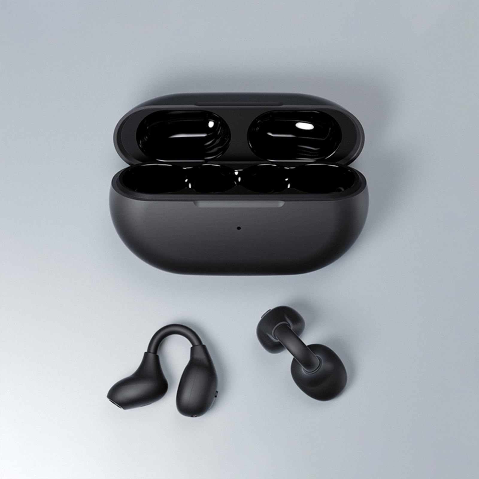 Wireless Bluetooth Earbuds Open Ear Clip Headphones IP67 Waterproof Sports Earphones with Mic 7H Playtime for Running Gym Workout - Compatible with iPhone Android Phones - Perfect for Jogging Cycling Outdoor Activities