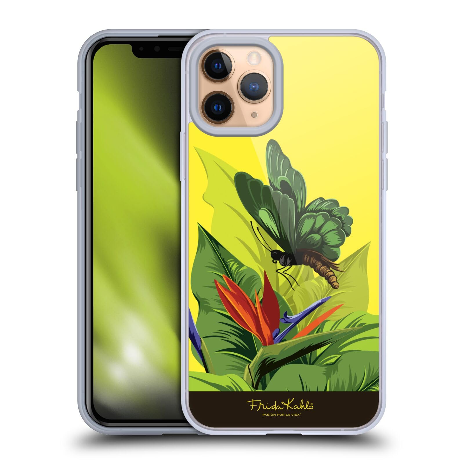 Frida Kahlo Butterfly Tropical Soft Gel Case for Apple iPhone 11 Pro - Officially Licensed Phone Cover by Head Case Designs | Perfect for Art Lovers & Fashion Accessories
