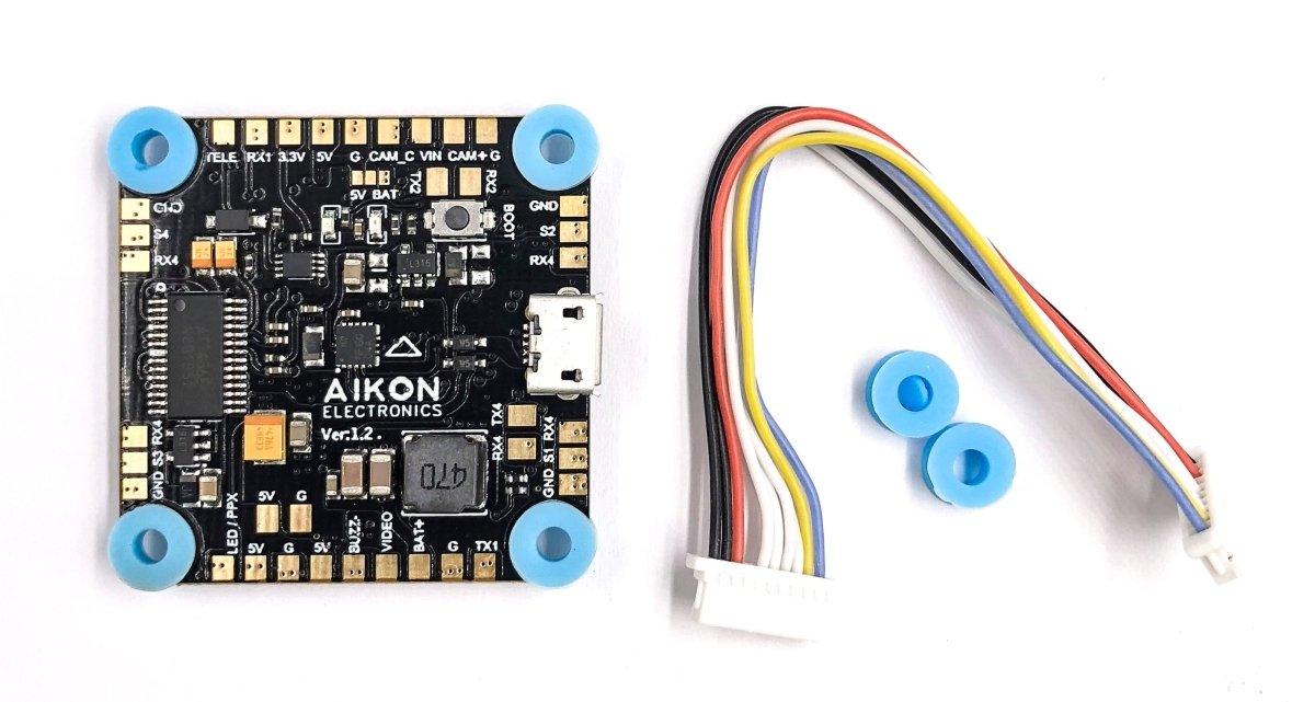Aikon F4 V2 Flight Controller - 30x30mm FPV Drone Racing FC with Betaflight, Durable & Lightweight for Quadcopters and DIY Drones (Perfect for FPV Racing, Freestyle Flying, and Aerial Photography)