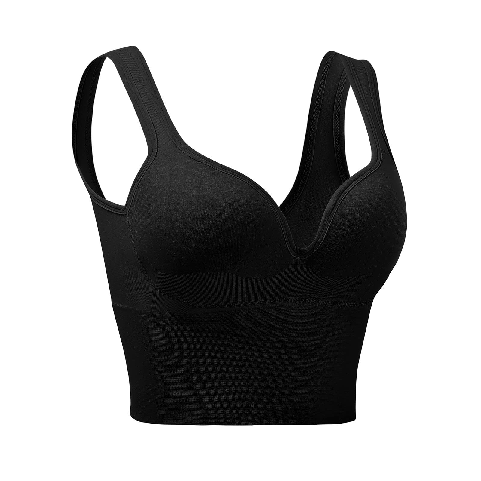 Women's Wireless Sports Bras - Comfortable Plus Size Workout & Sleep Bra for Yoga, Running, Gym - High Support Activewear for Women