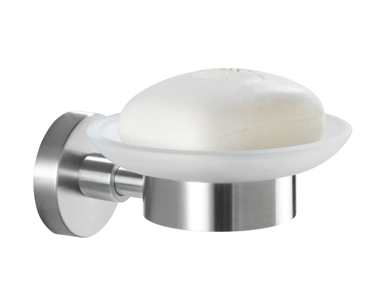 Wenko Bosio Stainless Steel Soap Dish - Silver & Transparent Design | Rustproof Bathroom Organizer for Showers, Sinks & Countertops