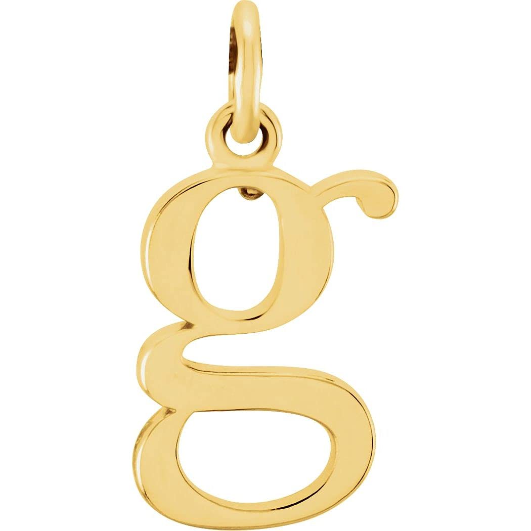 14K Yellow Gold Personalized Monogram Initial 