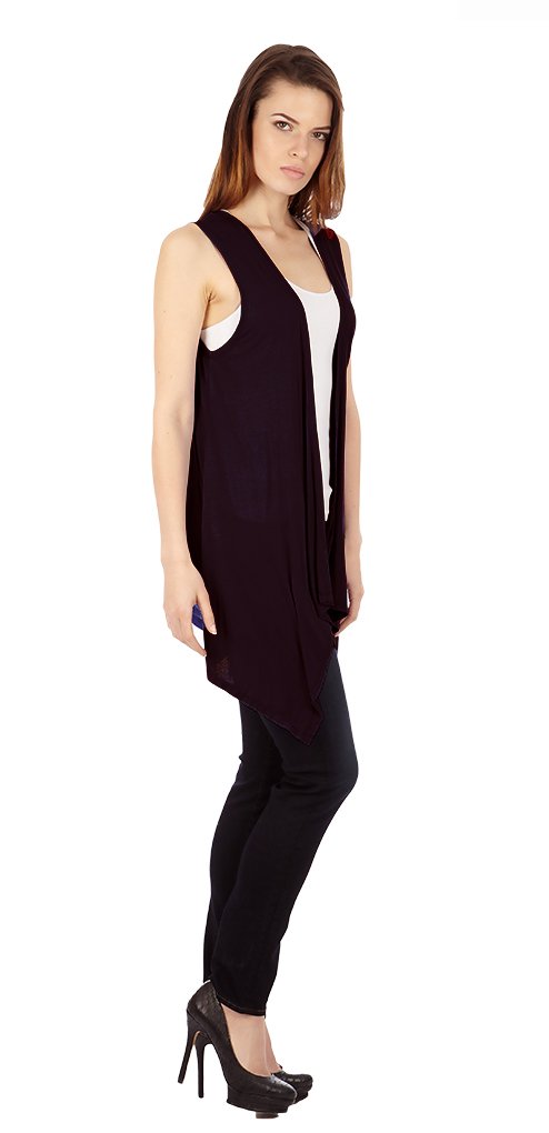 Lightweight Sleeveless Open Front Cardigan Vest with Back Elastic Detail - Perfect for Layering, Summer Cover-Ups & Casual Outfits