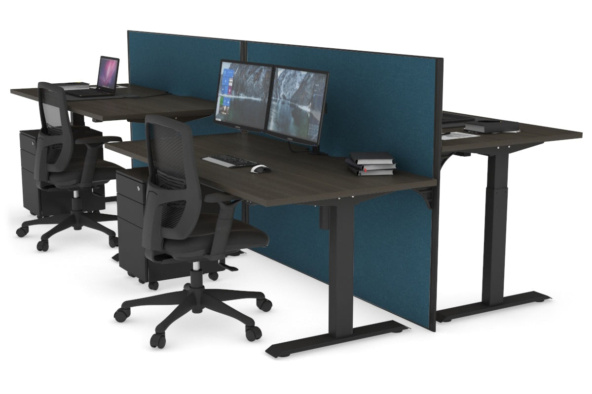 Adjustable Height 4-Person Workbench - 1200L x 800W with Cable Management | Perfect for Office, Workshop & Garage Workspaces