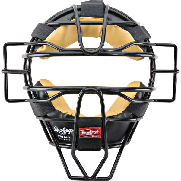 Rawlings Catchers Face Mask Black PWMX - Baseball & Softball Protective Gear for Catchers - Perfect for Training, Games & Safety Protection