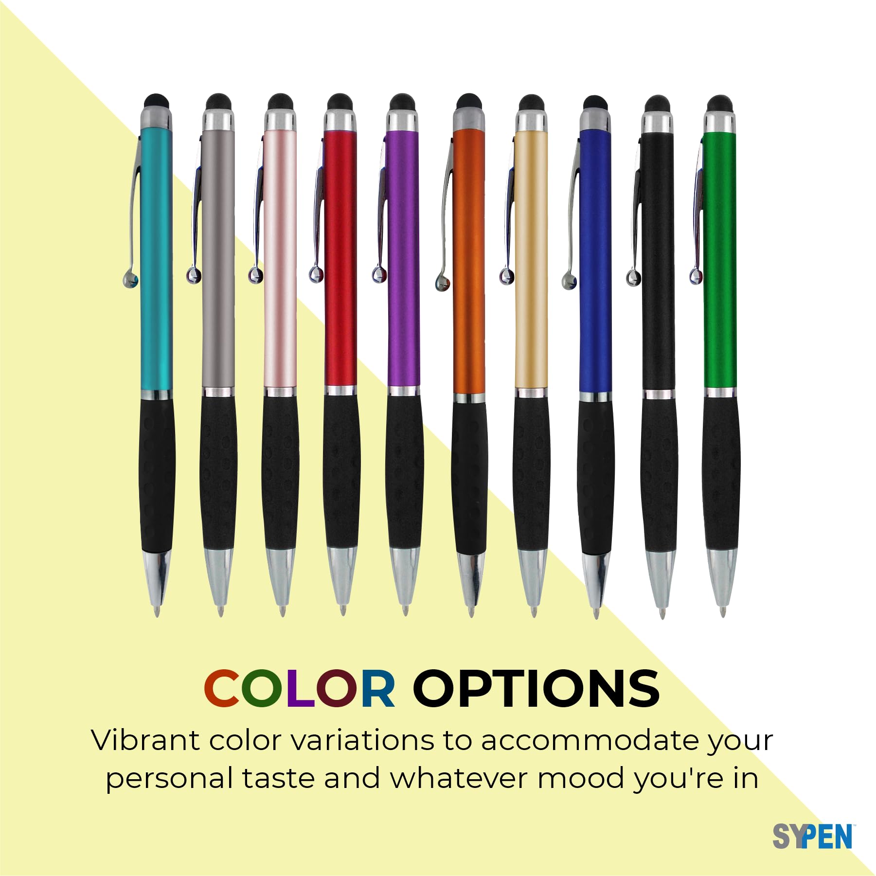 Custom Logo Stylus Pens 300 Pack Bulk - 2-in-1 Ballpoint Pen & Touchscreen Stylus for Business, Events & Promotions (Black Barrel with Black Ink) - Perfect for Corporate Gifts, Trade Shows & Branded Giveaways