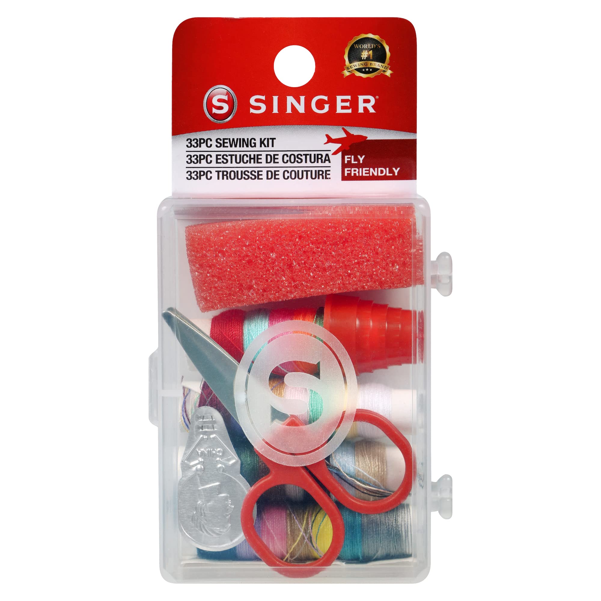 Singer Sewing Kit with Thread, Needles & Scissors - Complete DIY Sewing Supplies for Clothing Repairs, Quilting & Crafting - Perfect for Home Tailoring, Costume Making & Emergency Fixes