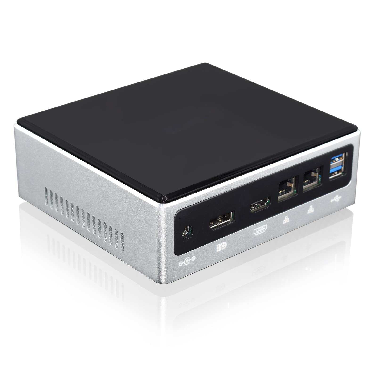 Weikibaba Mini PC Windows 11 Pro - Intel Core i3-8145U, 8GB DDR4 RAM, 128GB NVMe SSD, Dual LAN, Type-C, WiFi 6 & BT4.2 - Compact Desktop Computer for Home Office, Gaming & Digital Signage