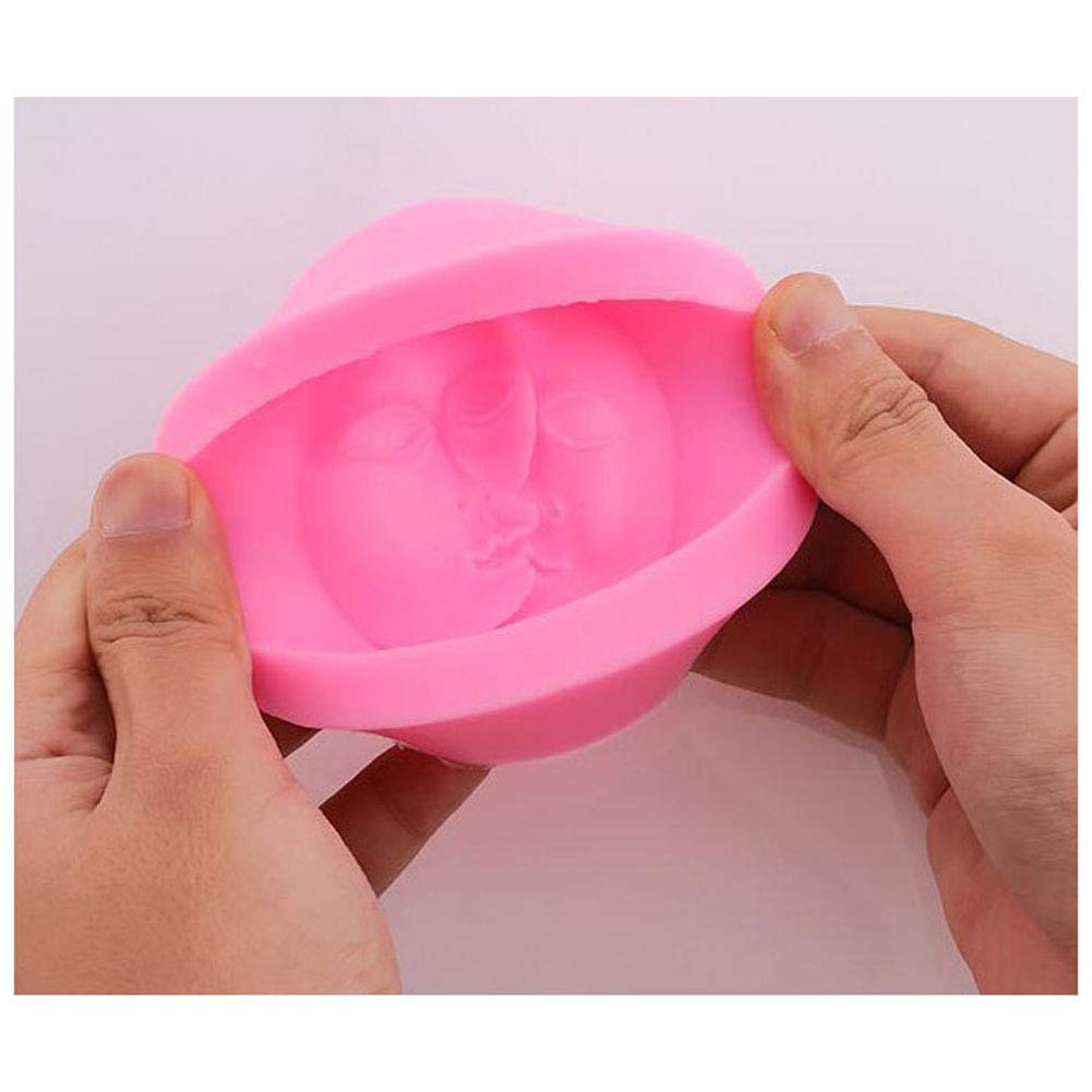 Sun & Moon Silicone Soap Molds Set of 4 - Round Moon Face Molds for DIY Bath Bombs, Lotion Bars, Polymer Clay, Wax & Crayons - Perfect for Handmade Crafts, Candle Making & DIY Gifts
