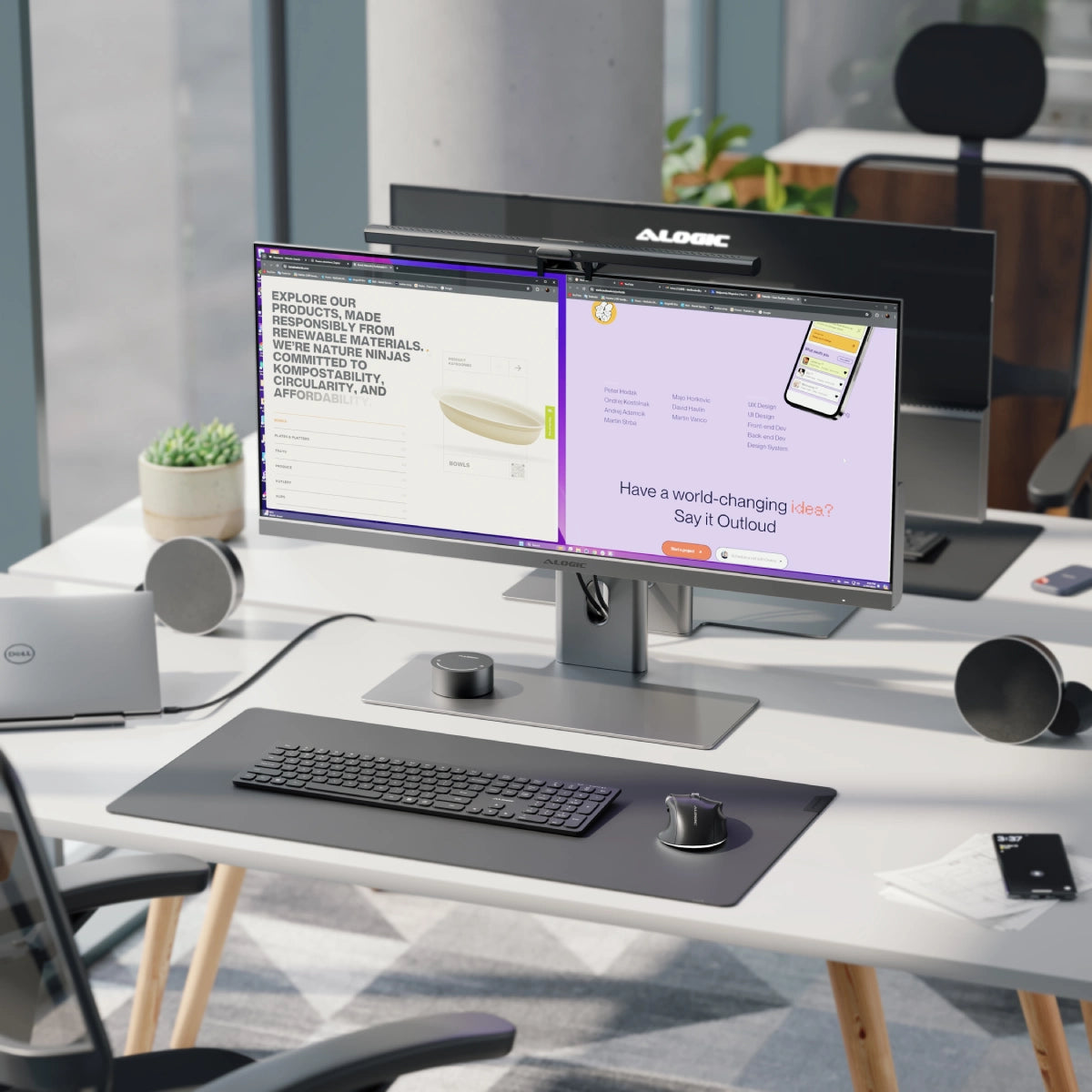 Edge 34 Ultrawide QHD Monitor - 34 Inch Curved Gaming & Home Office Display with Space Grey Design | Perfect for Work, Gaming & Entertainment