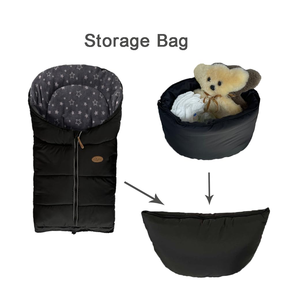 CozyMe Winter Stroller Cover with Length Extension for Newborn to 5T - Waterproof, Anti-Slip Baby Stroller Blanket & Footmuff - Perfect for Cold Weather Walks, Shopping Trips, and Outdoor Adventures