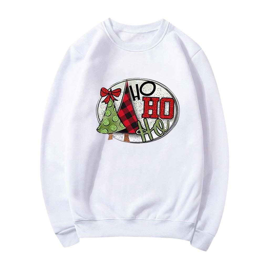 Funny Graphic T-Shirts for Women - Merry Christmas Tree Print Long Sleeve Raglan Tee | Casual Holiday Party Wear & Gift Idea