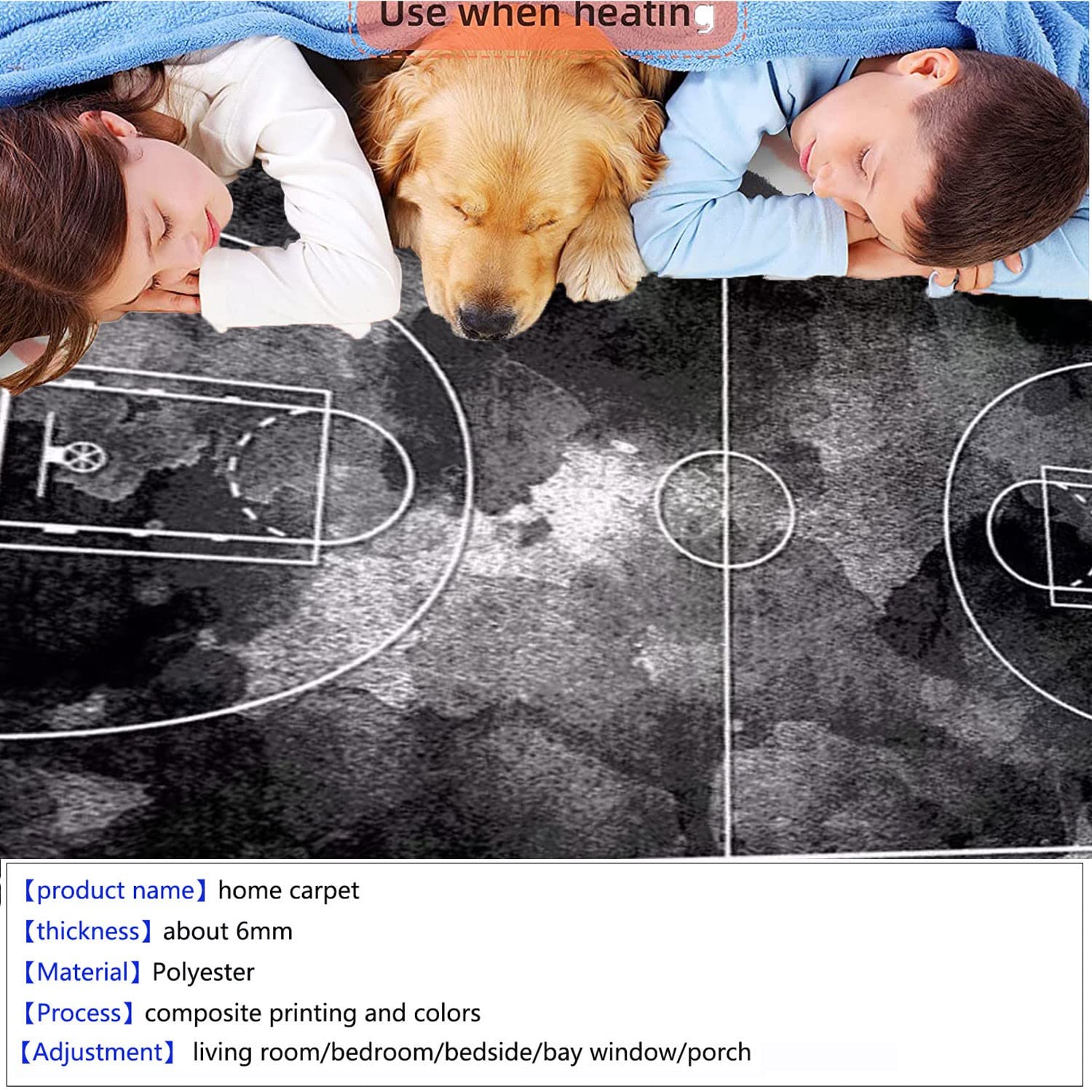 Kids Soccer Field Rug - Non-Slip Football Playmat for Boys & Girls Bedroom, Sports Room or Living Room - 3.3x6.6ft Green Sports Carpet - Perfect for Play Areas, Game Rooms and Kids' Decor