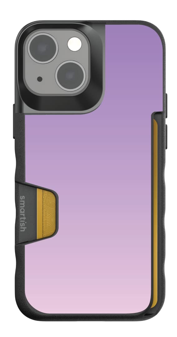 Smartish Lavender iPhone 13 Mini Wallet Case - Slim Protective Credit Card Holder with Hidden Slot | Drop Tested | Compatible with Apple iPhone 13 Mini | Perfect for Everyday Use & Travel Protection