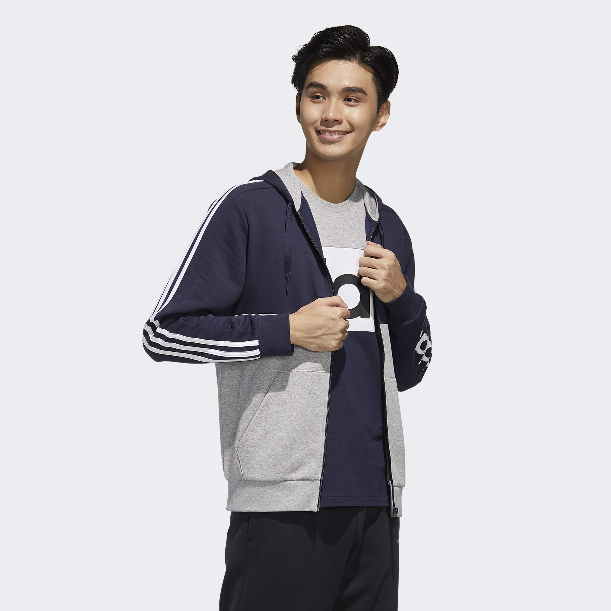adidas Men's Essentials Colorblock Track Jacket - Lightweight Running Hoodie for Gym, Jogging & Casual Wear