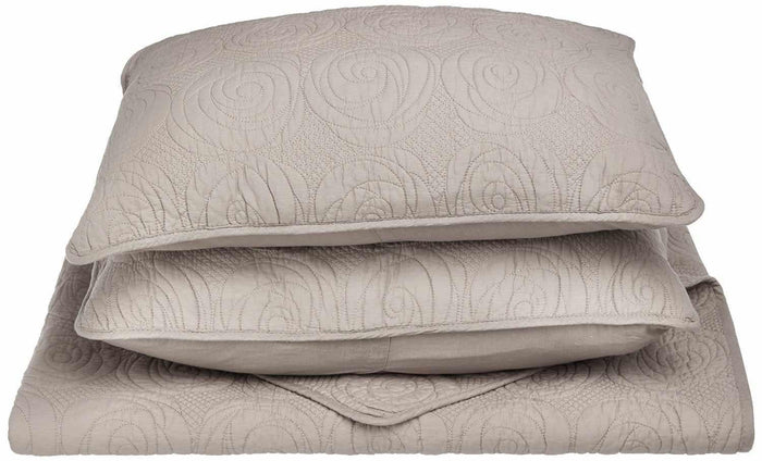 Channing Cotton Reversible Floral Textured Embroidered Quilt Set - King Size Bedding with Vibrant Patterns - Perfect for Master Bedroom, Guest Room & Cozy Home Decor