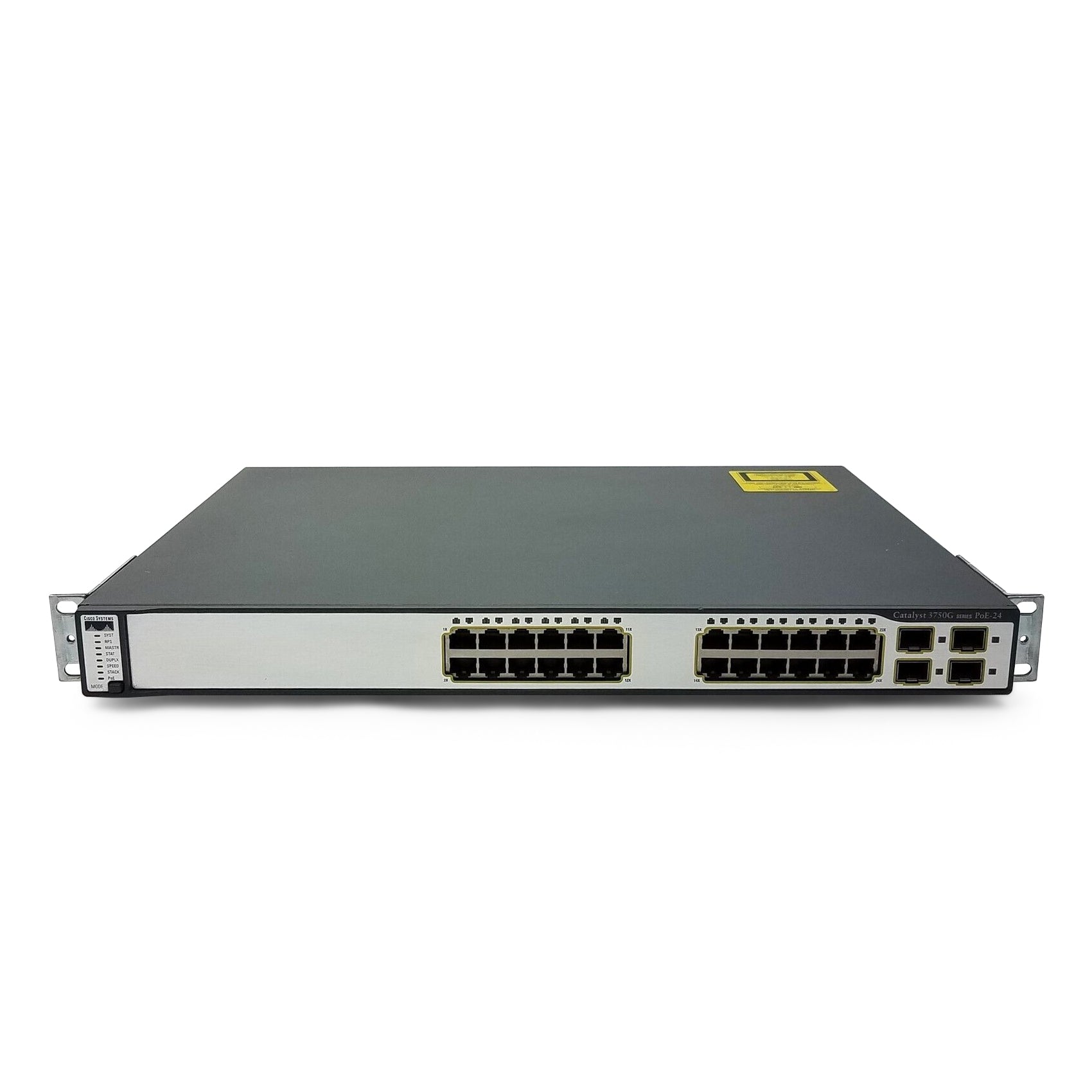 Cisco WS-C3750G-24PS-S 24-Port Gigabit PoE Layer 3 Switch | IP Base | Ideal for Business Networks, VoIP Systems & Smart Office Deployments
