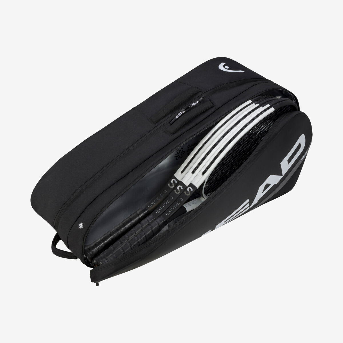 Head Tour Tennis Racquet Bag - Large, Black/White - Perfect for Tennis Players & Enthusiasts | Durable Gear for Matches & Practice