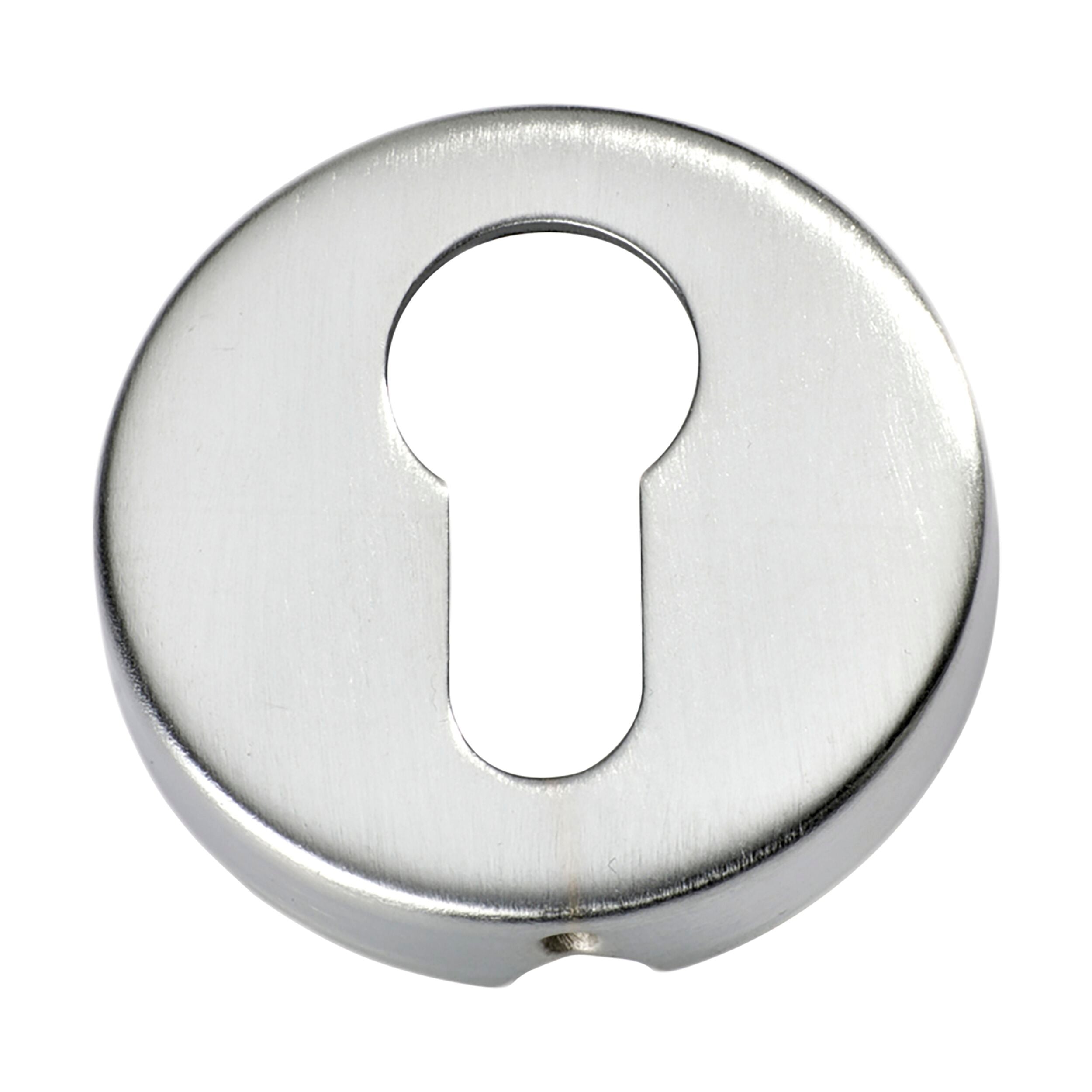 2043 Brass Euro Escutcheon Sheet - Satin Chrome Finish - 50mm x 10mm - Perfect for Bathroom Fixtures, Cabinet Hardware & Door Plates