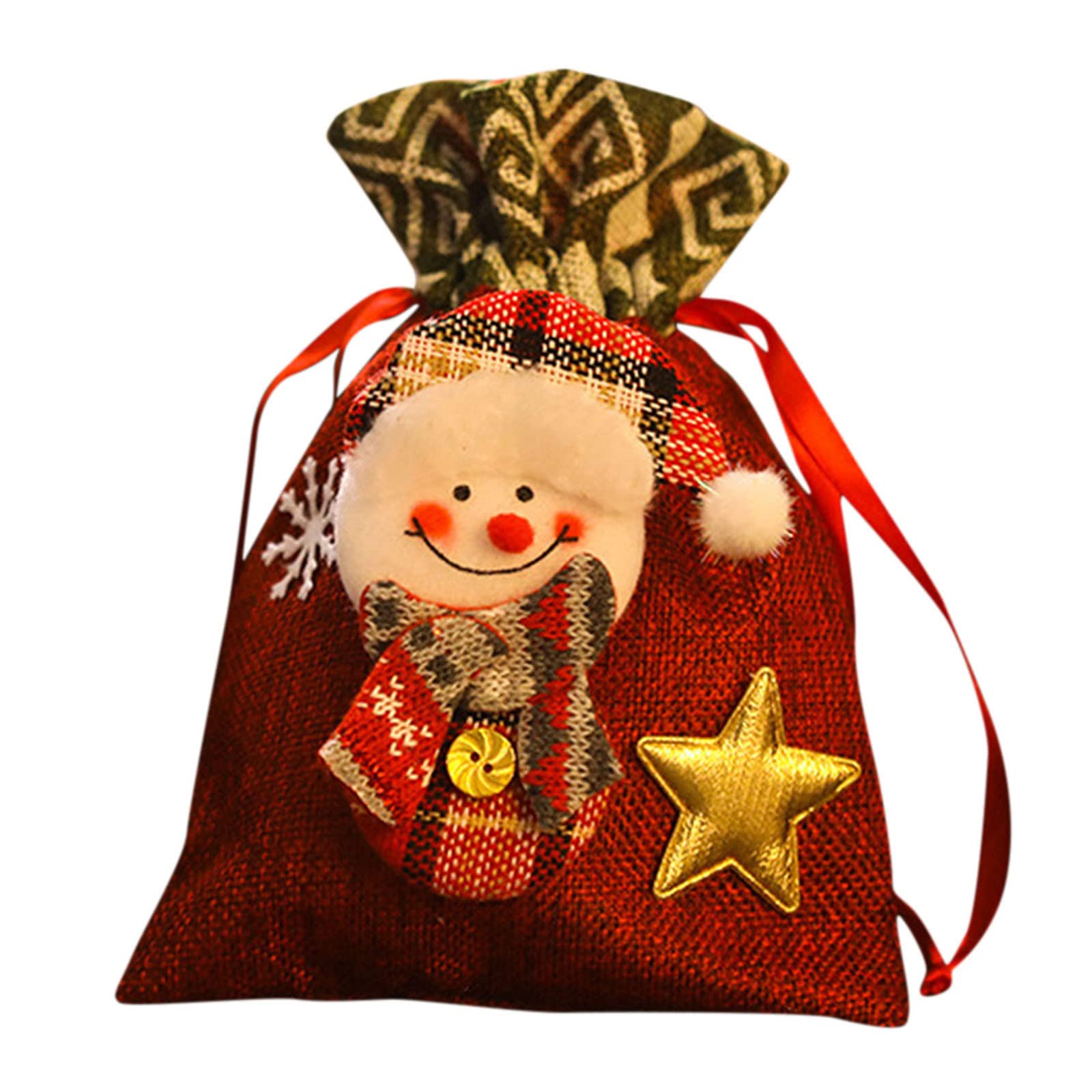 Festive Christmas Drawstring Bags - Holiday Treat Pouch for Candy, Gifts & Party Favors | Perfect for Halloween, Christmas Parties & Gift Giving