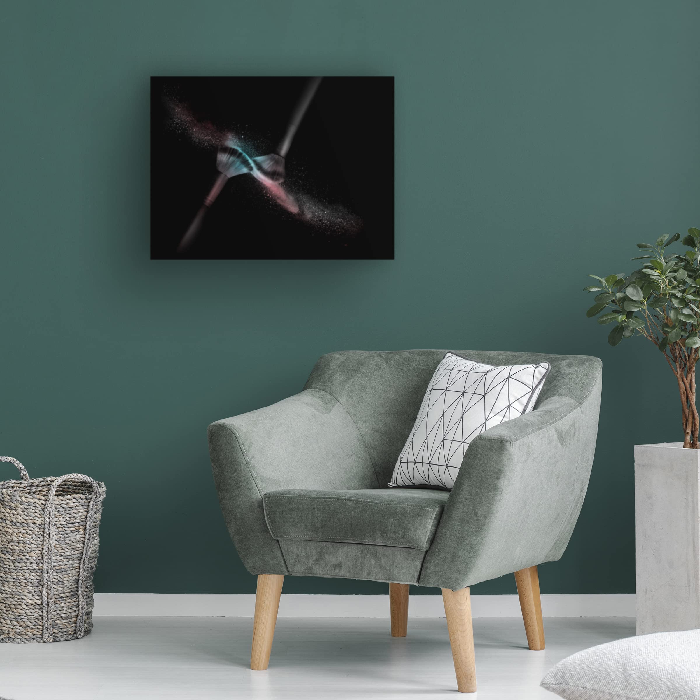Trademark Fine Art 'Brushes' Canvas Wall Art by Doris Reindl - Hand-Painted Oil Painting Reproduction for Living Room, Bedroom & Office Decor