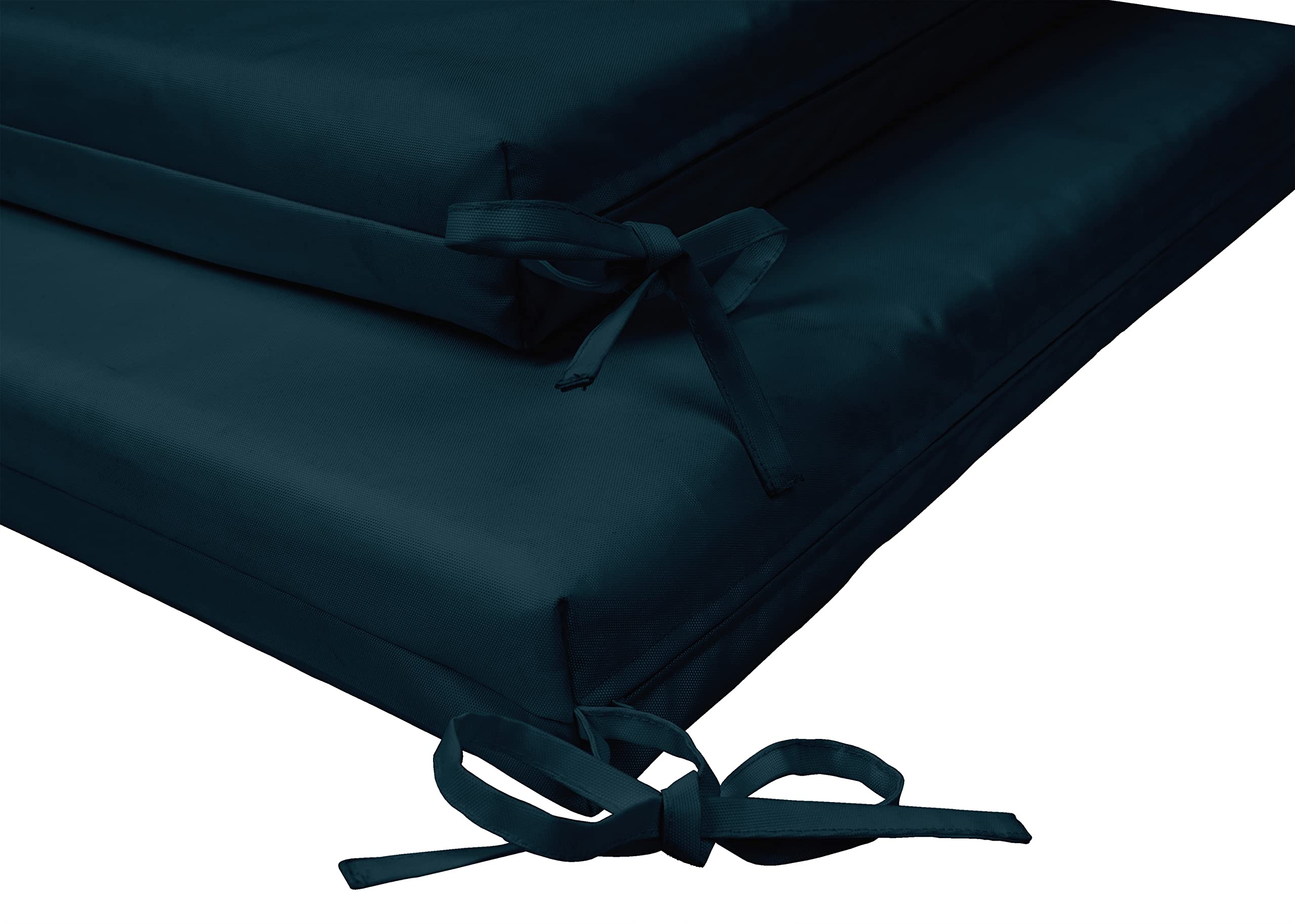 Premium 20x20 Inch Indoor/Outdoor Square Chair Cushions with Ties - Waterproof Patio Seat Cushions Set of 2 for Garden Furniture, Deck Chairs & Outdoor Lounging - Stylish Teal Blue Home Decor