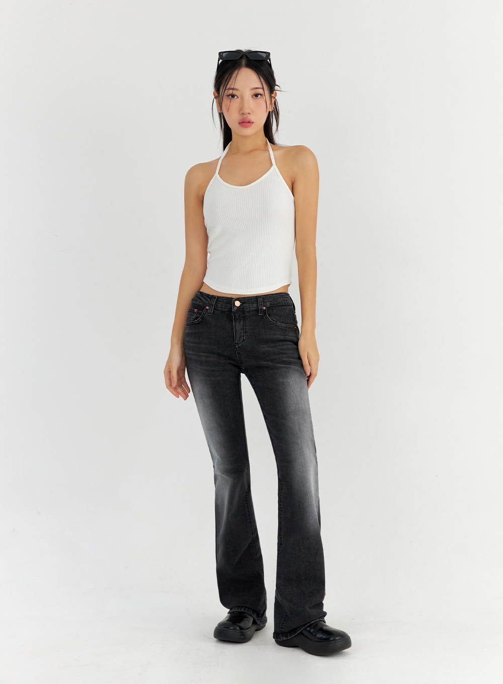 Bootcut Washed Jeans for Women - Classic Stretch Denim Pants CO325 | Perfect for Casual Wear, Office & Date Night Outfits