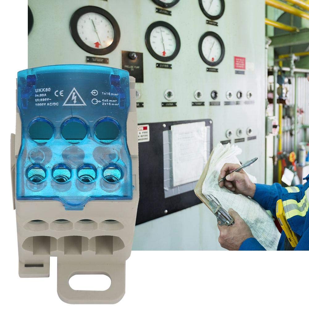 DIN Rail Terminal Block Distribution Box - Universal Electric Wire Connector & Power Junction Box for Industrial and Home Electrical Wiring