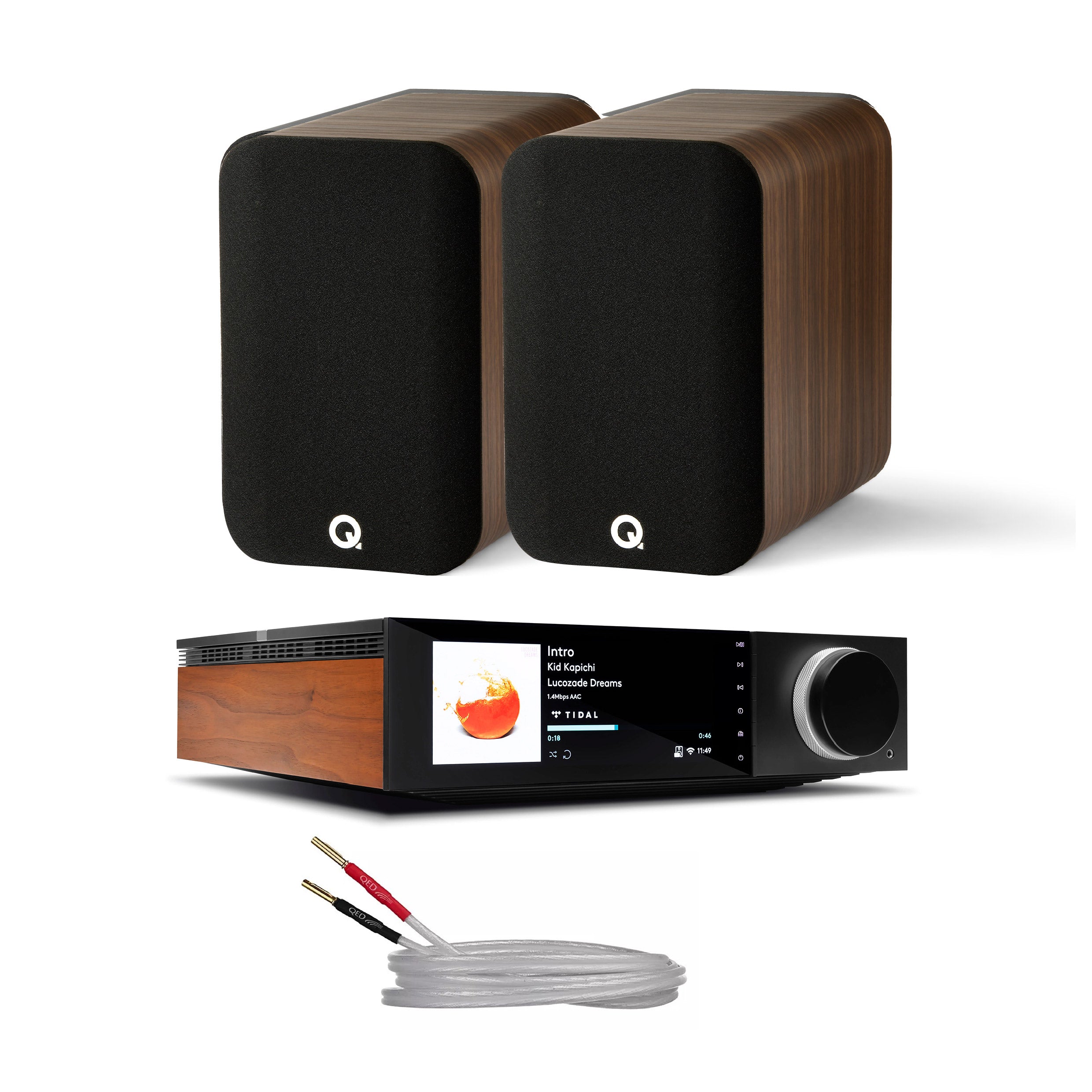 Q Acoustics 5020 Bookshelf Speakers with Amplifier Bundle - Premium HiFi Audio System for Home Theater, Music Listening & Gaming Setup