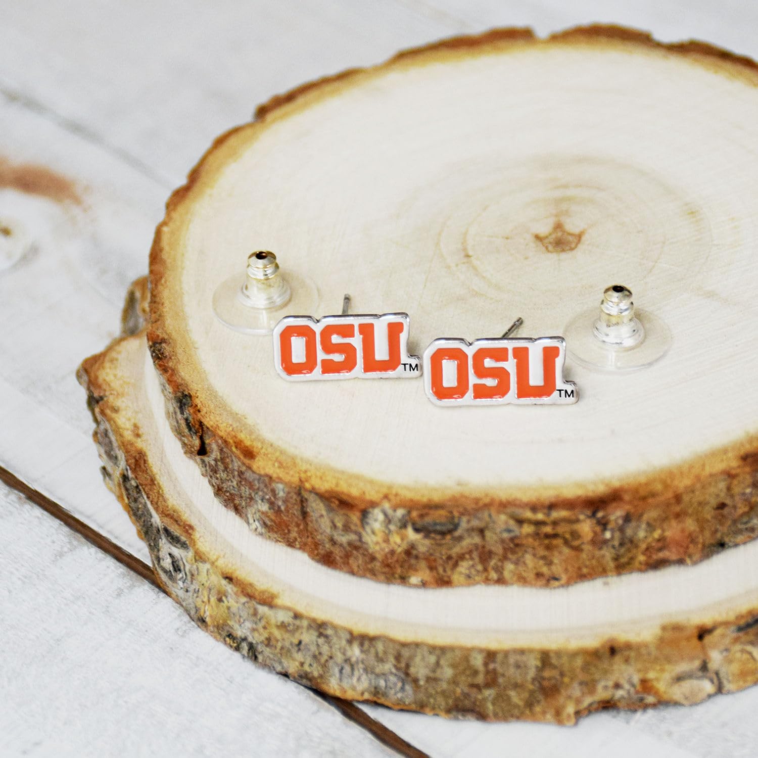 Fan Frenzy Gifts Oregon State University Earrings - Stainless Steel Post Earrings for Women & Men | Officially Licensed College Sports Jewelry | Perfect for Game Day, Alumni Gifts & School Spirit Accessories