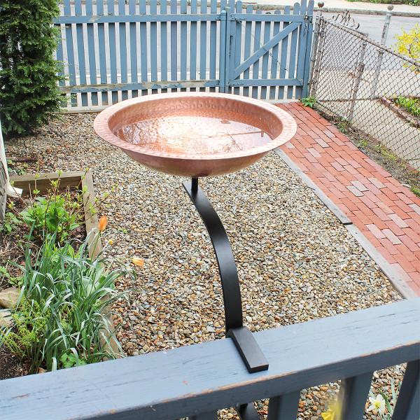 Handmade Hammered Solid Copper Birdbath Bowl - Outdoor Garden Decor for Birds - Perfect for Backyard, Patio, and Wildlife Habitat