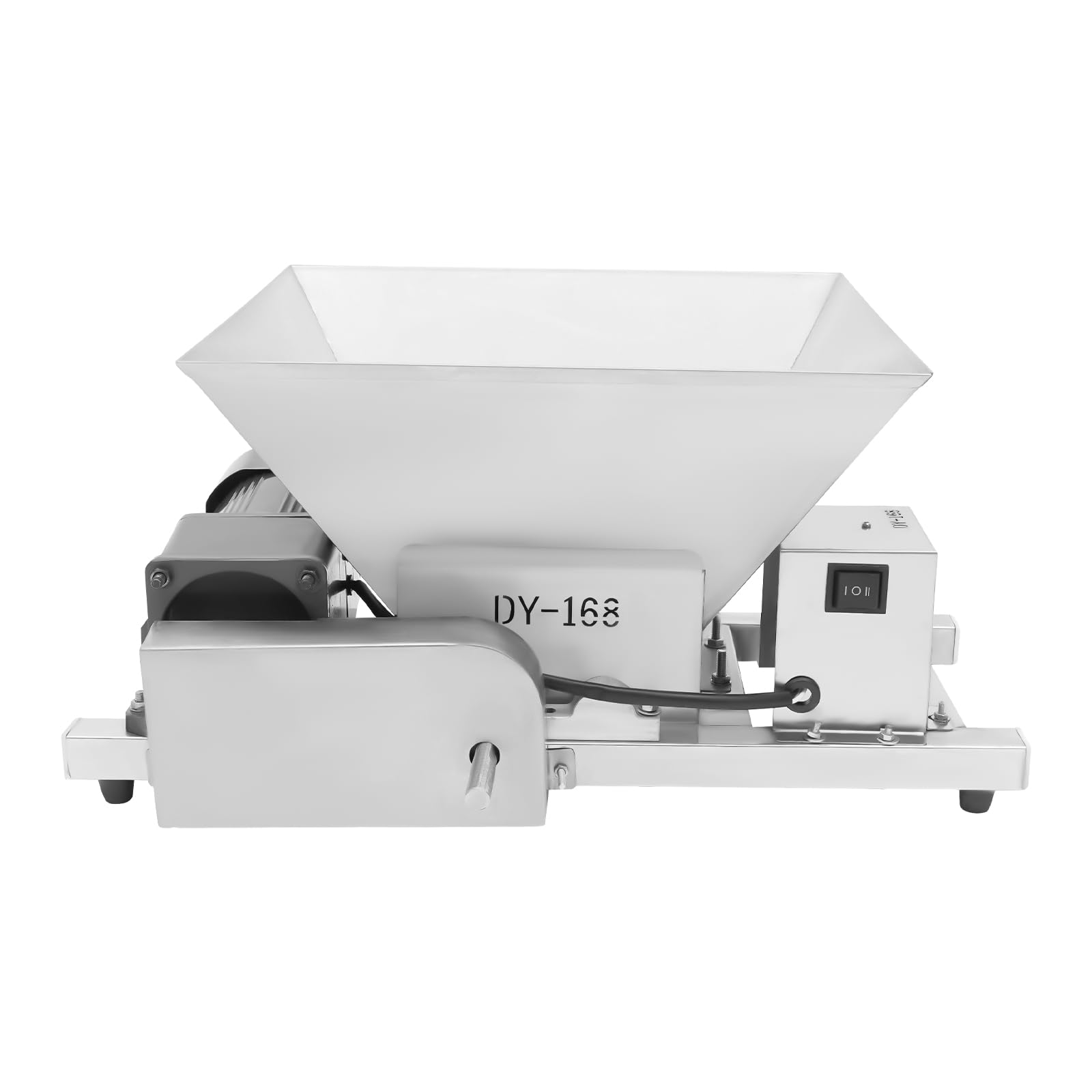 Commercial 4L/1.06Gal Electric Fruit Crusher - 60W 110V Stainless Steel Apple Grinder for Wine, Cider Pressing & Bread Making - Perfect for Home Brewing, Juice Extraction & Large Batch Food Processing