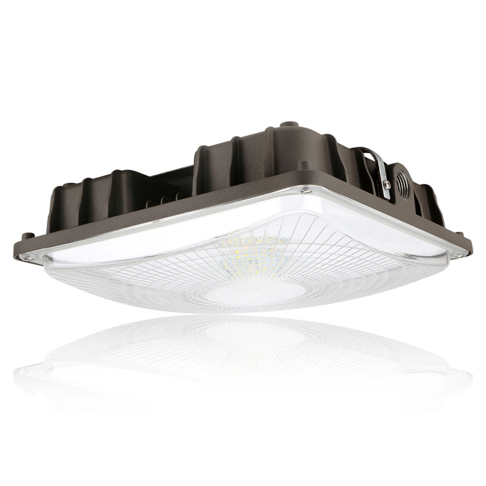 Konlite LED Canopy Area Light 40W 5350 Lumens 4000K 120-277V (Replaces 100W) - Energy Efficient Commercial Lighting for Warehouses, Parking Lots & Gas Stations