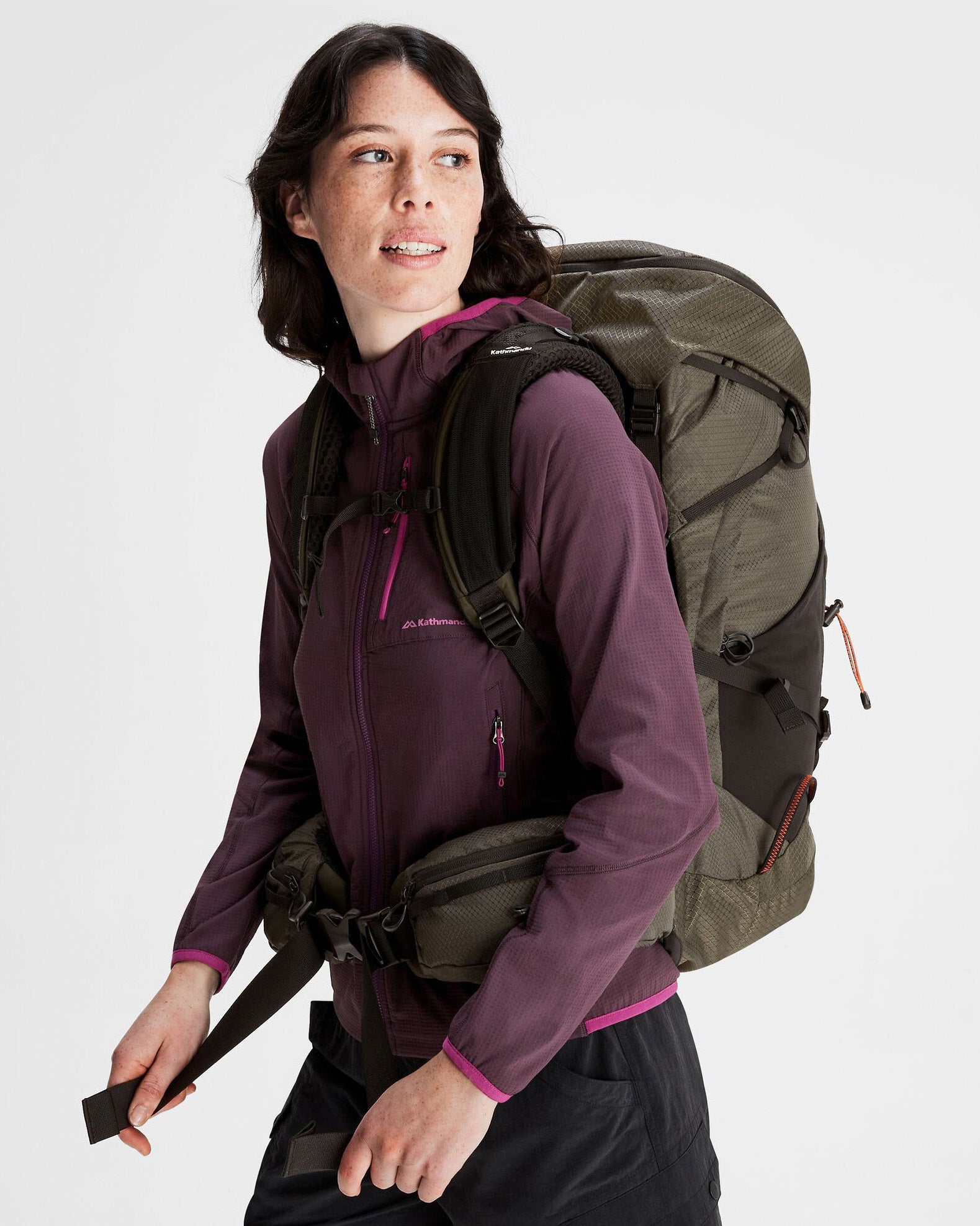 Valorous Pack 48L Dark Moss Hiking Backpack - Waterproof Travel Backpack for Camping, Trekking & Outdoor Adventures