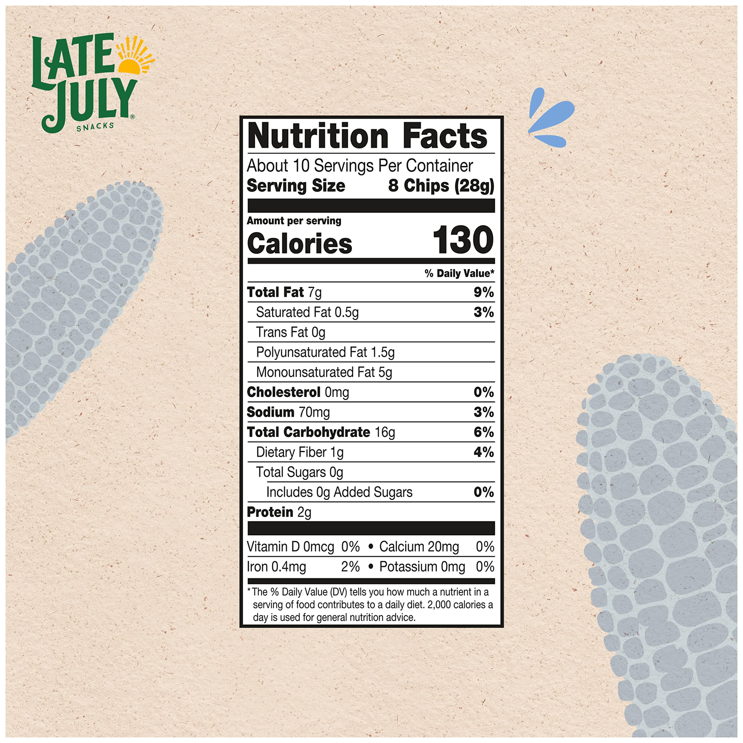 Organic Blue Corn Tortilla Chips by Late July Snacks | Gluten-Free, Non-GMO | 10.1 Oz Bag | Perfect for Parties, Snacking & Healthy Diets