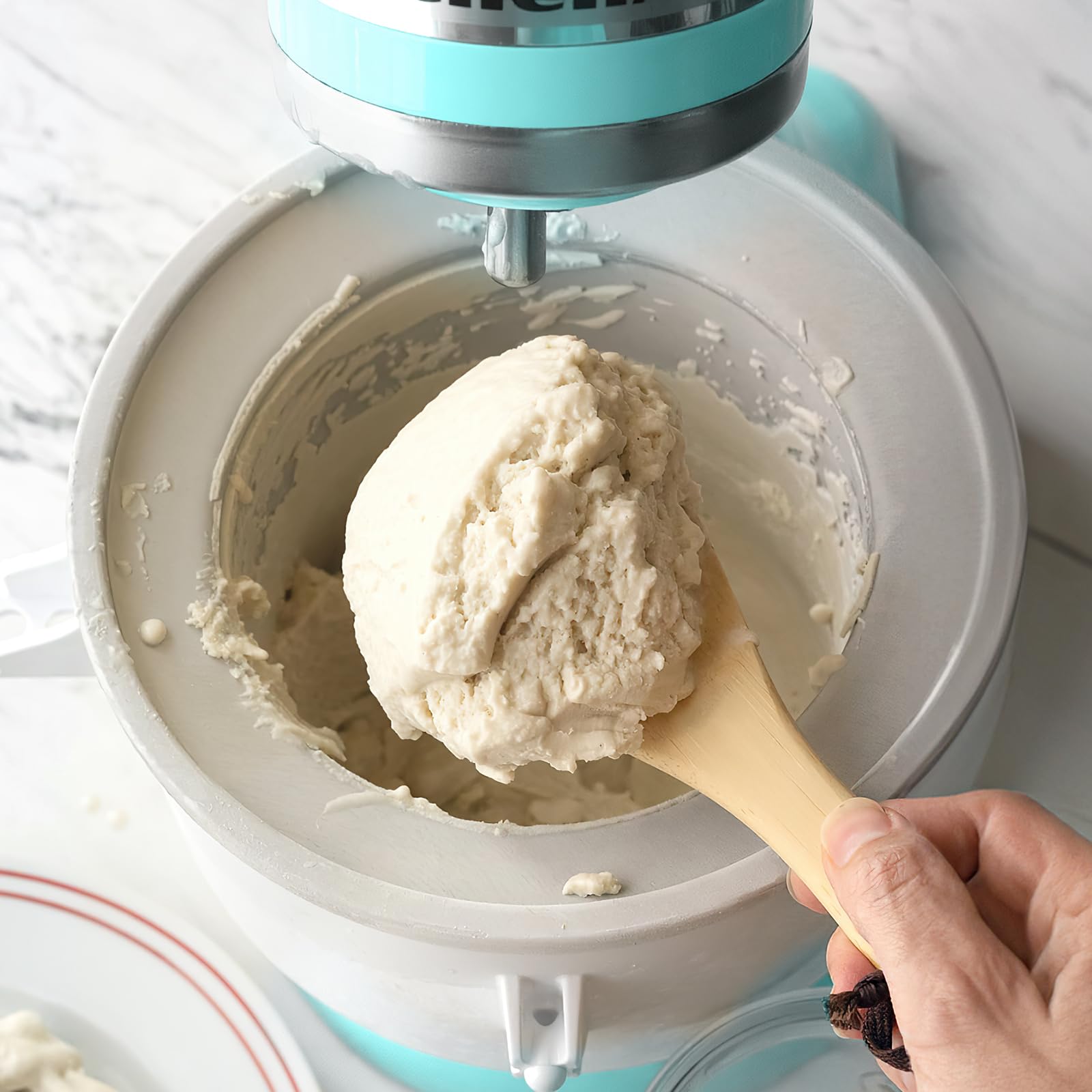 Coolcook 2 Quart Ice Cream Maker Attachment for KitchenAid Stand Mixer - Compatible with 4.5 Qt & Larger Models | Make Frozen Yogurt, Sorbet & Gelato at Home | Perfect for Summer Parties, Family Desserts & DIY Treats