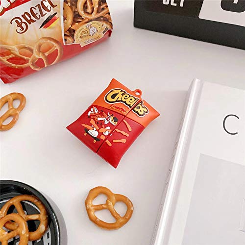 Funny 3D Cheetos Cartoon Silicone Case for AirPods Pro - Cute Protective Cover [Fun Snacks Series 2] - Perfect for School, Work & Travel Accessories