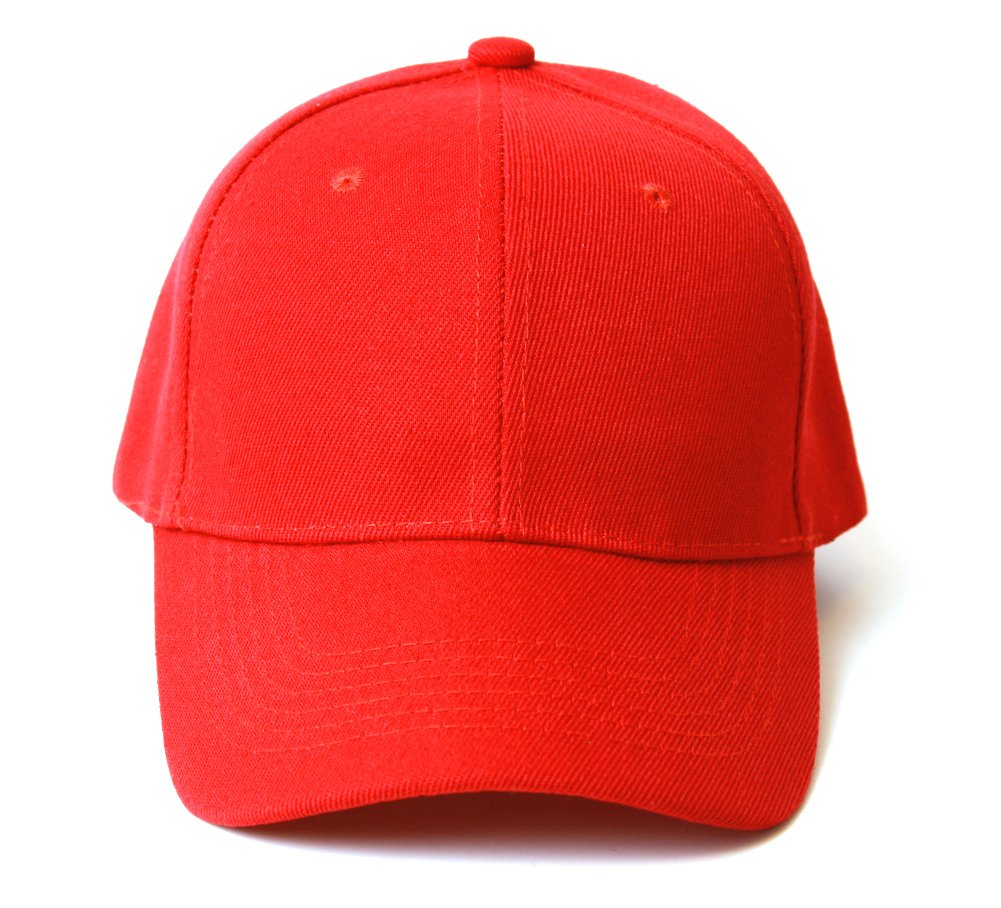 Plain Red Adjustable Baseball Cap for Men & Women - Perfect for Outdoor Sports, Hiking, and Casual Wear